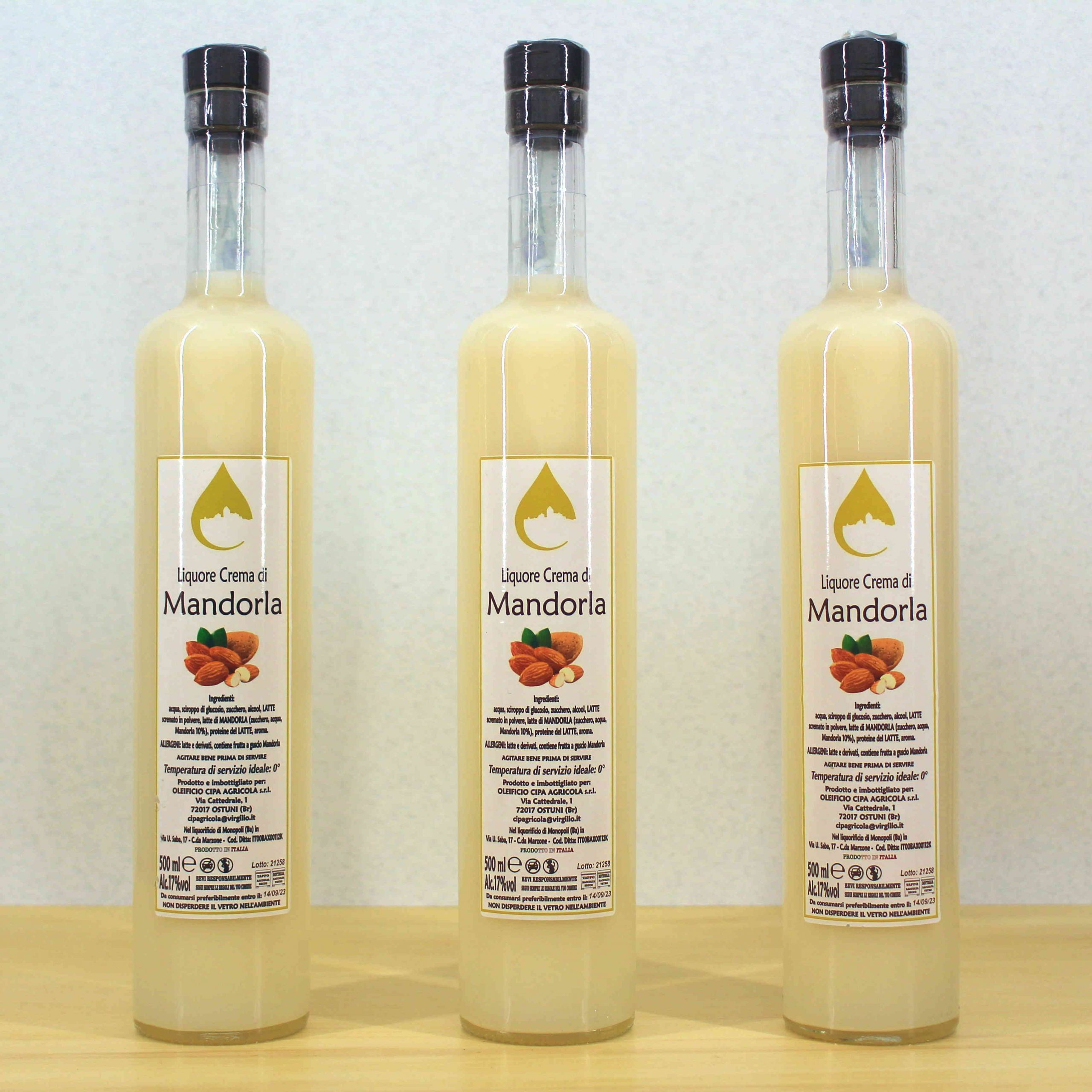 Liquore Crema di Mandorla 500 ml - 3 bottiglie - Cipa Agricola - Acquista online