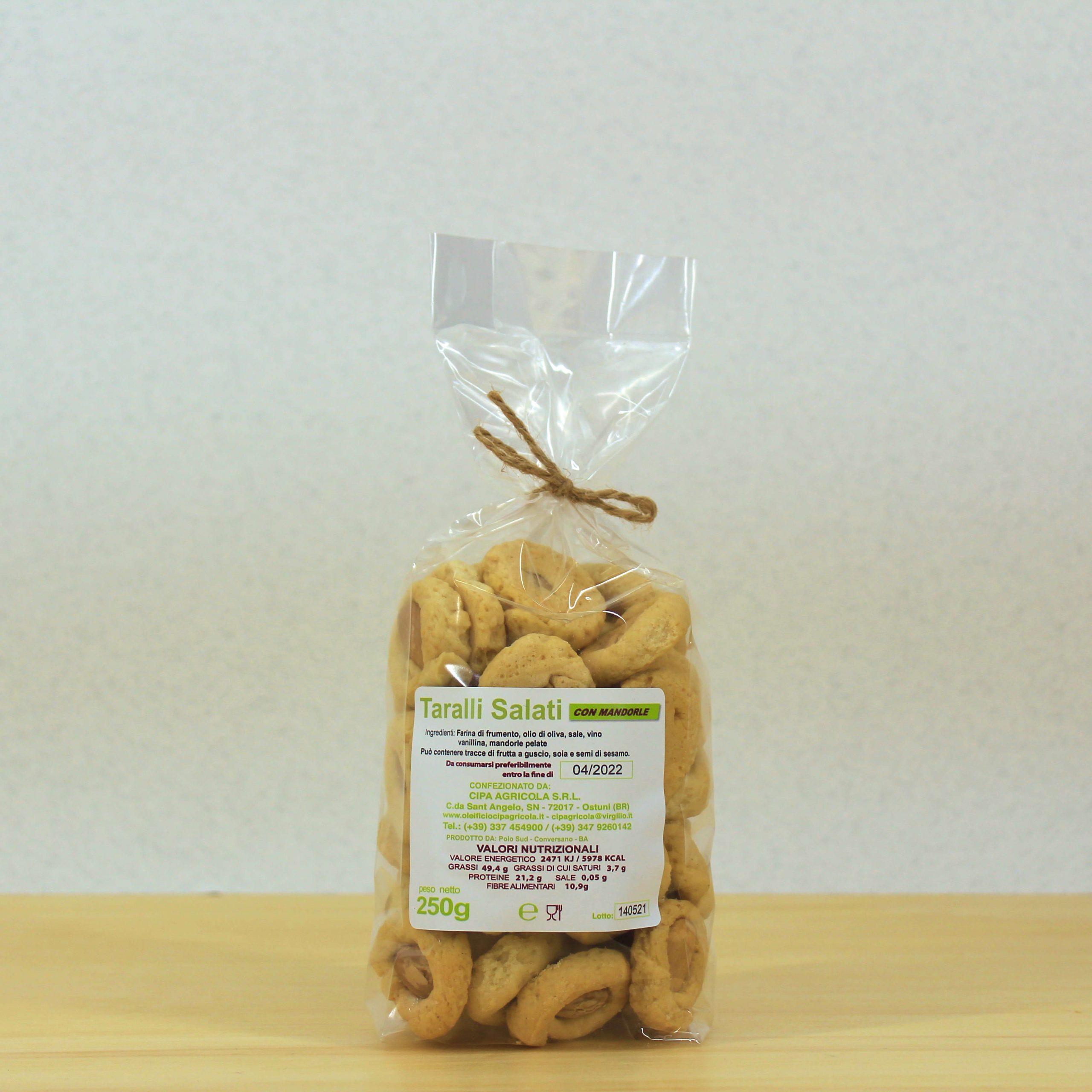 Taralli Salati con Mandorle - 250 gr - Cipa Agricola - Acquista online