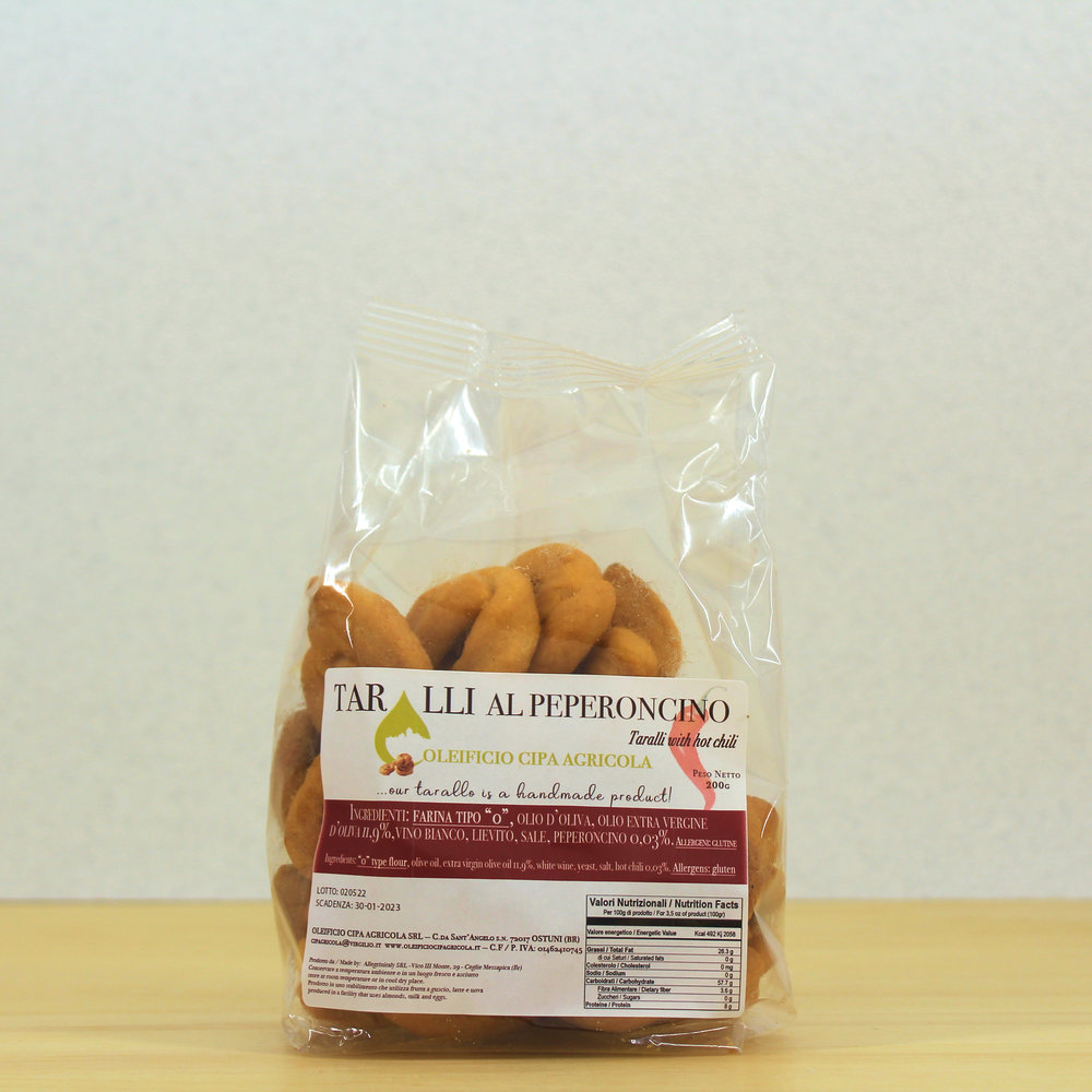 Taralli al peperoncino 200 gr - Shop online - Cipa Agricola