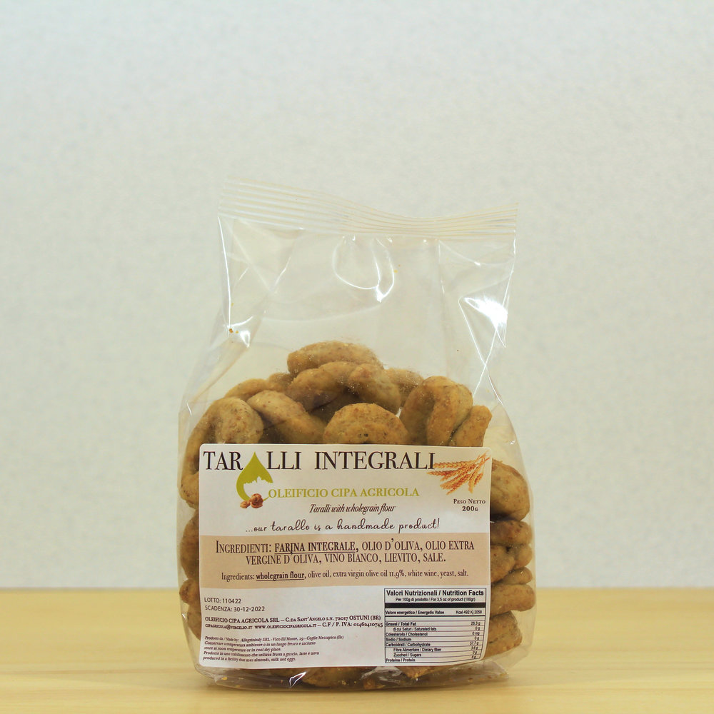 Taralli integrali 200 gr - Shop online - Cipa Agricola