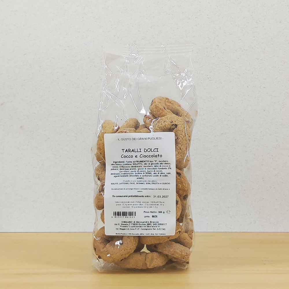 Taralli dolci cocco e cioccolato - Cipa Agricola Oleificio Ostuni